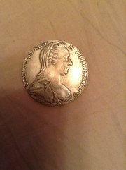 Серебряная монета Талер Мариии Терезии 80-е годы XVIII века