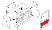 Стекло двери нижнее (триплекс) 4651658 HITACHI серия ZAXIS-3