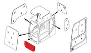 Стекло лобовое нижнее (триплекс) 4651654 HITACHI серия ZAXIS-5G