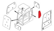 Стекло кабины левое за дверью (триплекс) 4651657 HITACHI серия ZAXIS-3