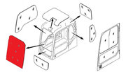 Стекло лобовое верхнее (триплекс) YA00001495 HITACHI серия ZAXIS-5G